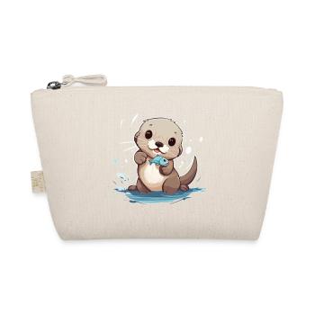 Cute Baby Otter - Organic Pouch - nature - Front