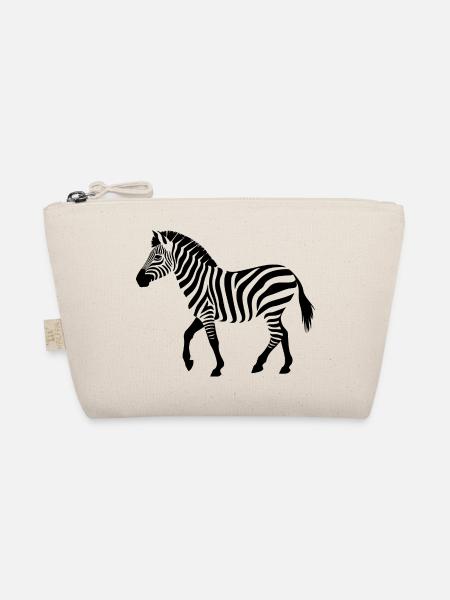 Zebra Silhouette - Organic Pouch - nature - Front