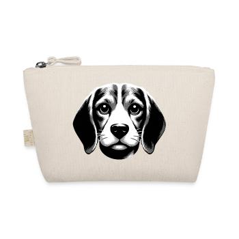 Beagle | cute dog face smiles - Organic Pouch - nature - Front
