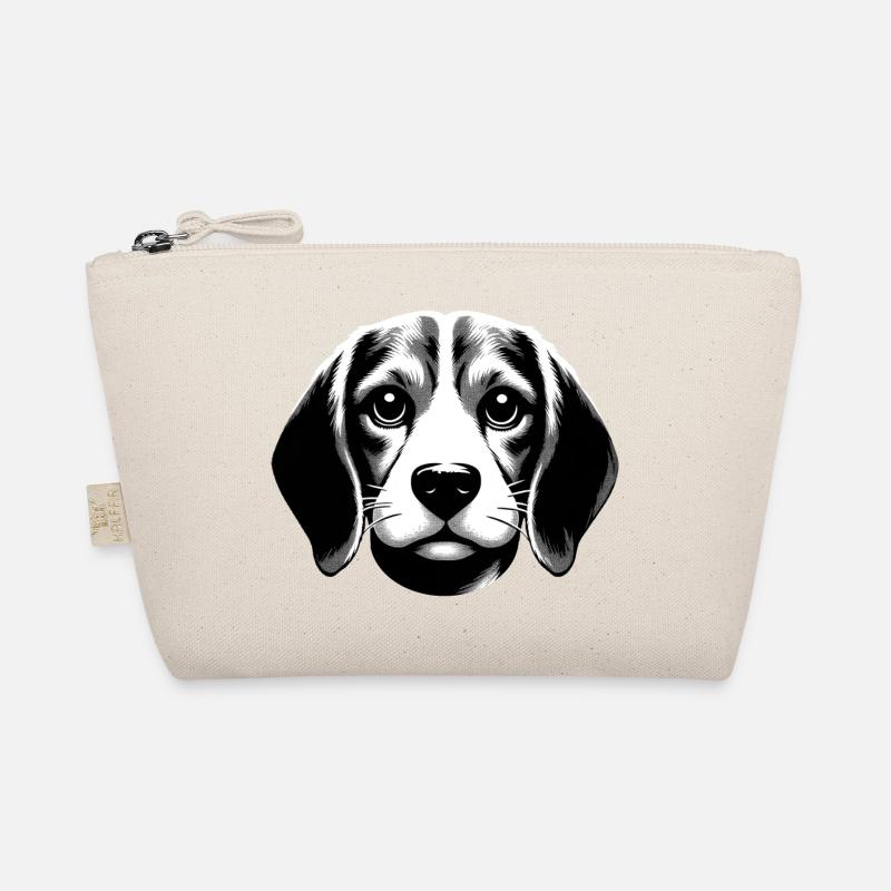 Beagle | süßes Hundegesicht schmunzelt Bio-Täschchen