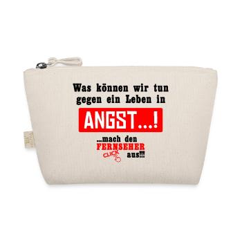 Gegen ein Leben in Angst!!! - Bio-Täschchen - Natur - Vorne