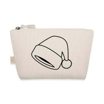 Weihnachtsmütze Symbol Weihnachtsmann Mütze - Bio-Täschchen - Natur - Vorne