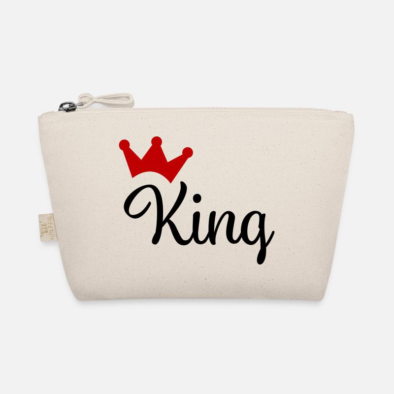 King mit Krone - Bio-Täschchen - Natur
