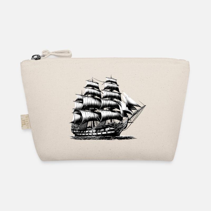 Old Sailing Ship Organic Pouch
