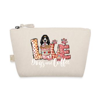 Basset Dog Coffee Lover Dog Mom Valentines Day - Organic Pouch - nature - Front