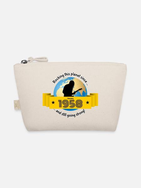 66th birthday Rocking this planet since 01/1958 - Organic Pouch - nature - Front