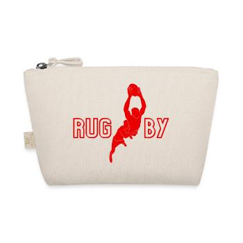 Rugby - Rugby Geschenkidee - Bio-Täschchen - Natur - Vorne