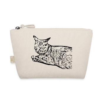 Black Cat Cat Sweet Kitten Christmas Gift - Organic Pouch - nature - Front