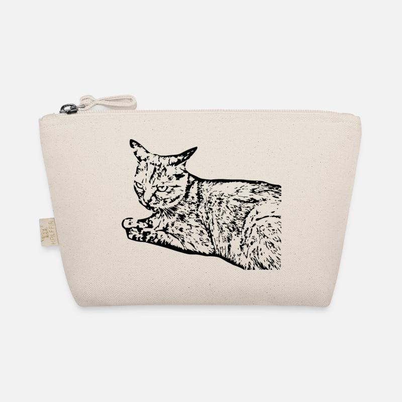 chat noir chat chaton doux cadeau de Noël Trousse biologique