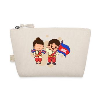 Temple du Cambodge Khmer Vintage drapeau je cadeau - Trousse biologique - nature - Devant