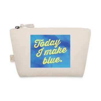 Today I make blue - Bio-Täschchen - Natur - Vorne