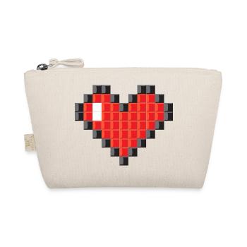 Pixel Heart Mosaic - Organic Pouch - nature - Front