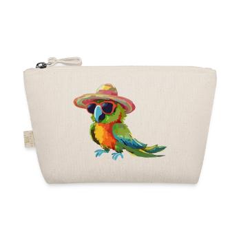 Perroquet coloré avec lunettes de soleil et chapeau de soleil - Trousse biologique - nature - Devant