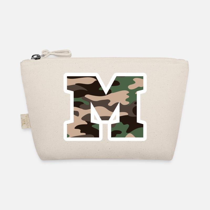 Buchstabe M Militärtarnung - Geschenkidee Bio-Täschchen