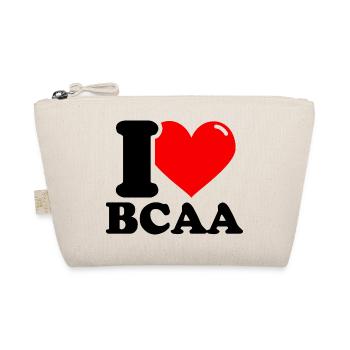 I Love BCAA - Fitness Weightlifting Funny - Organic Pouch - nature - Front
