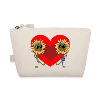 Sommer Sonnenblume Blume Garten Liebe Flora Paar - Bio-Täschchen - Natur - Vorne