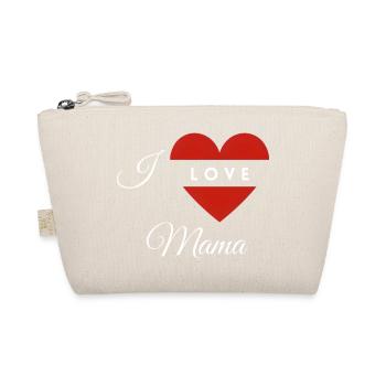 Heart Shape with Love Message for Mom - Organic Pouch - nature - Front