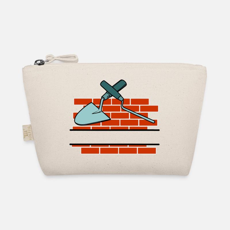 Wall a Joint Nail and trowel text space Organic Pouch