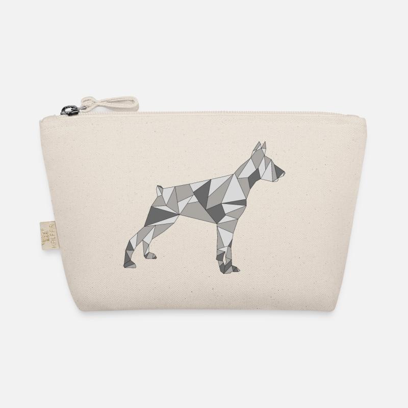GEOMETRIC DOBERMAN - Organic Pouch - nature