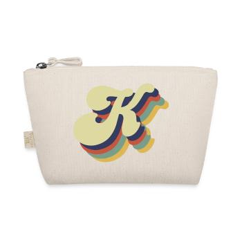 Retro K Letter - Organic Pouch - nature - Front
