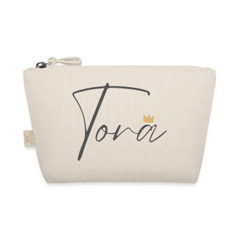 Princess Tora Crown Shirt – Name with letter T - Organic Pouch - nature - Front