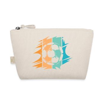 retro Fußball Team Verein Illustration Ballsymbol - Bio-Täschchen - Natur - Vorne
