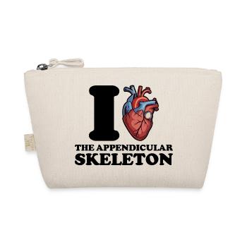 I love the appendix skeleton - Organic Pouch - nature - Front