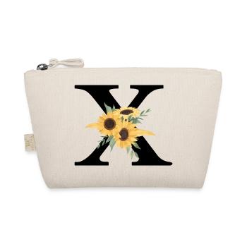 Letter x floral sunflower - Organic Pouch - nature - Front