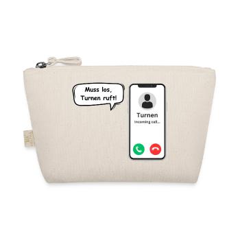 Gymnastics Calls - Sports Saying - ApriNoeScor - Organic Pouch - nature - Front
