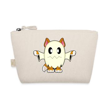 Katze Halloween Geist - Bio-Täschchen - Natur - Vorne