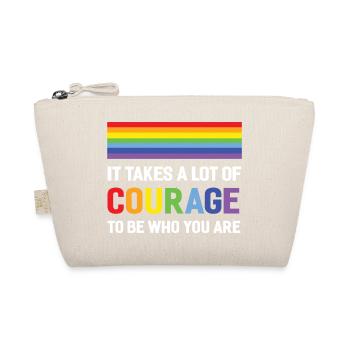 LGBTQ Pride Month – Es braucht viel Mut - Bio-Täschchen - Natur - Vorne