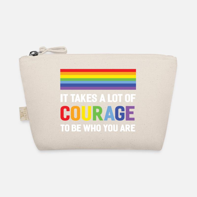LGBTQ Pride Month – Es braucht viel Mut - Bio-Täschchen - Natur