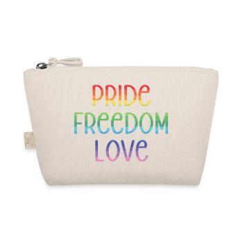 LGBT Pride Month - Peace. Freedom. Love. - Organic Pouch - nature - Front