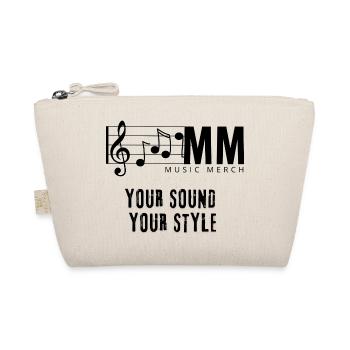 Collection « MUSIC MERCH, votre son votre style » - Trousse biologique - nature - Devant