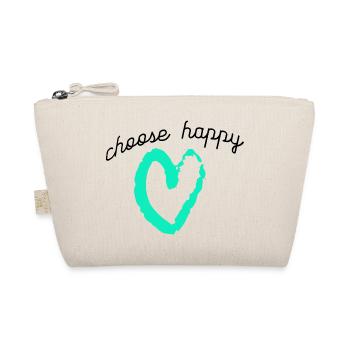choose happy, nimm es gelassen - Bio-Täschchen - Natur - Vorne