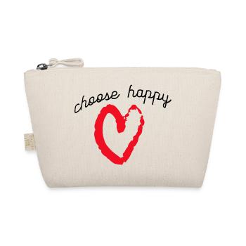 choose happy, nimm es gelassen - Bio-Täschchen - Natur - Vorne