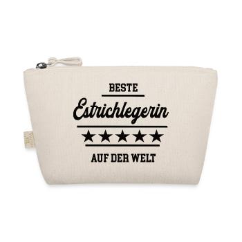 Beste Estrichlegerin Weltbeste Chefin Estrichleger - Bio-Täschchen - Natur - Vorne
