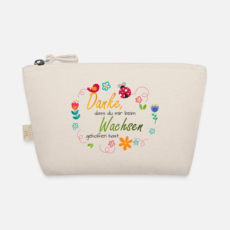 Blumenkranz - bunte Blumen - Vogel - Marienkäfer - Bio-Täschchen - Natur