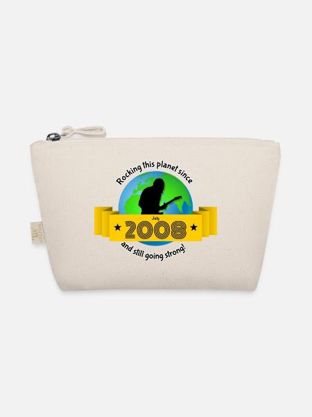 16. Geburtstag Rocking this planet since 07/2008 - Organic Pouch - nature - Front