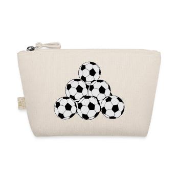 Ein Haufen Fußballbälle - Bio-Täschchen - Natur - Vorne