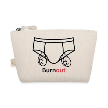 Burnout Unterwäsche Zitat Bälle Humor - Bio-Täschchen - Natur - Vorne