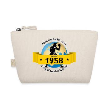 66. Birthday Alive and kickin since 08/1958 - Organic Pouch - nature - Front