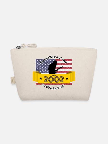 22. Birthday Rocking this planet since 08/2002 - Organic Pouch - nature - Front