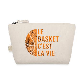 Le Basket c'est la vie Cadeau Basketball Homme Fem - Trousse biologique - nature - Devant