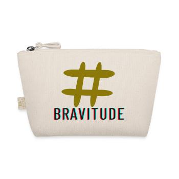 Slogan de l’étiquette de trappe Bravitude - Trousse biologique - nature - Devant