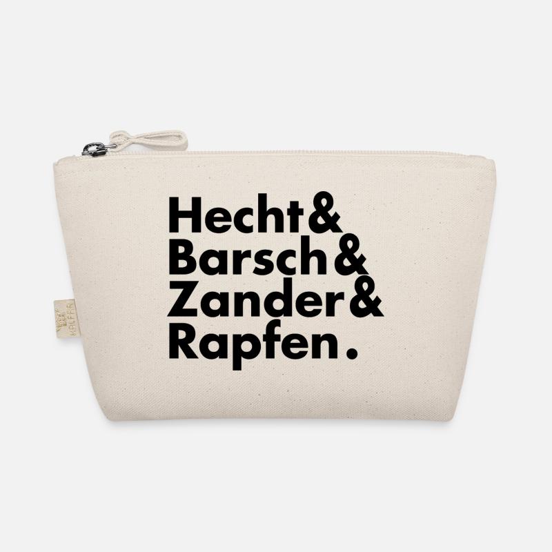 Pike, perch, zander, asp, black typo Organic Pouch