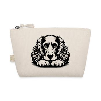 Cocker Spaniel Kopf mit Pfoten - Bio-Täschchen - Natur - Vorne