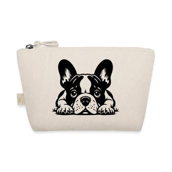 Französische Bulldogge Kopf mit Pfoten - Bio-Täschchen - Natur - Vorne