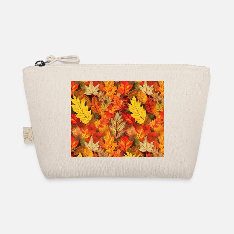autumn leaves allover pattern - Organic Pouch - nature