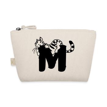 Cat Letter M - Organic Pouch - nature - Front